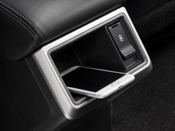 Rear Seat Smartphone Tray with USB Charging Sockets